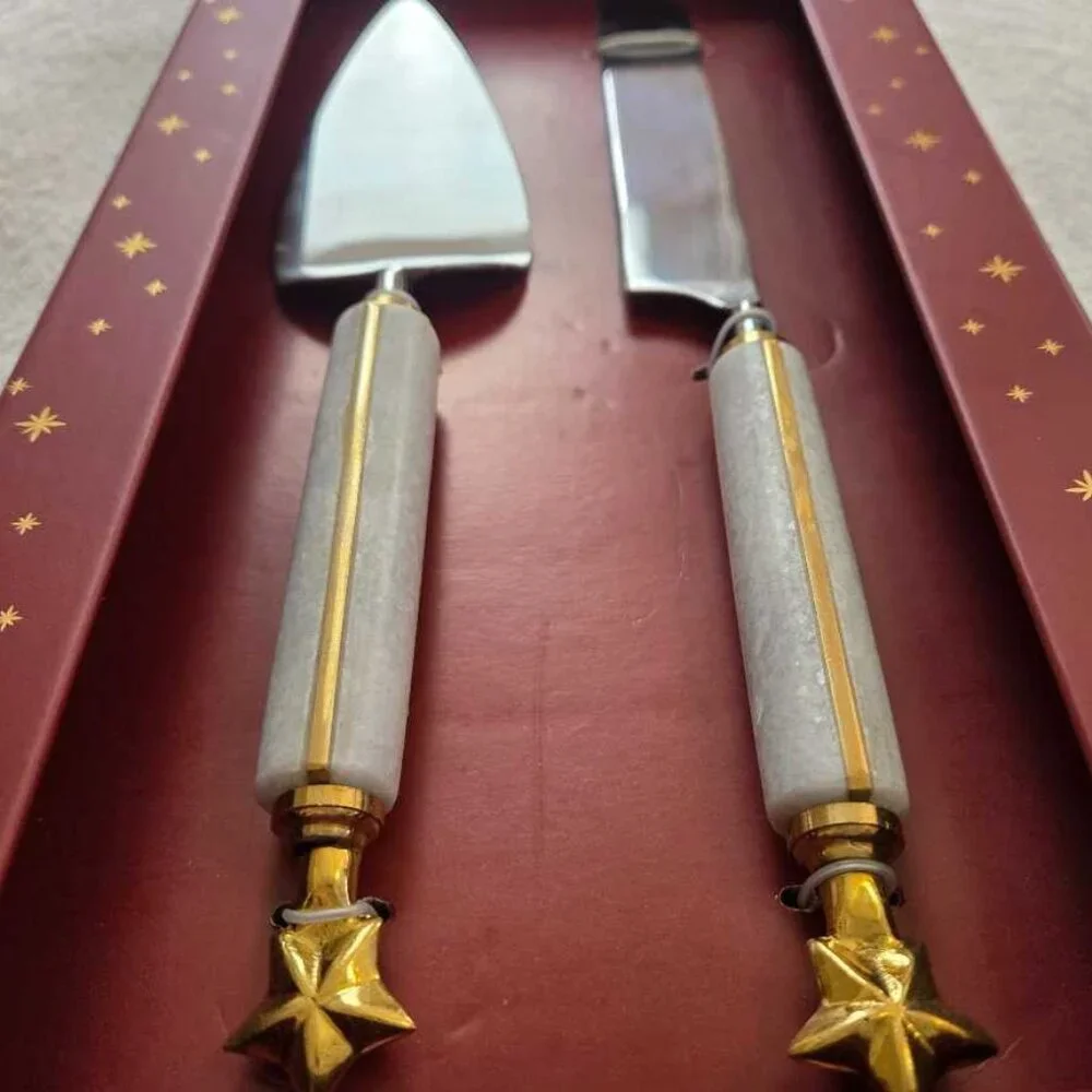 New Anthropologie x New York City Ballet marble cake serve set The Nutcracker